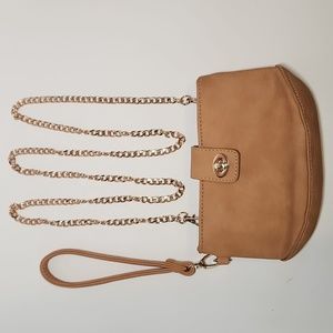 Vegan Leather Crossbody bag with 48" chain